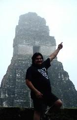 At a temple site in Guatemala